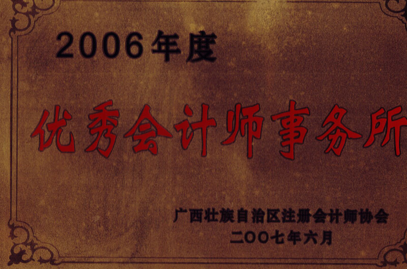 2006優(yōu)秀會計(jì)師事務(wù)所